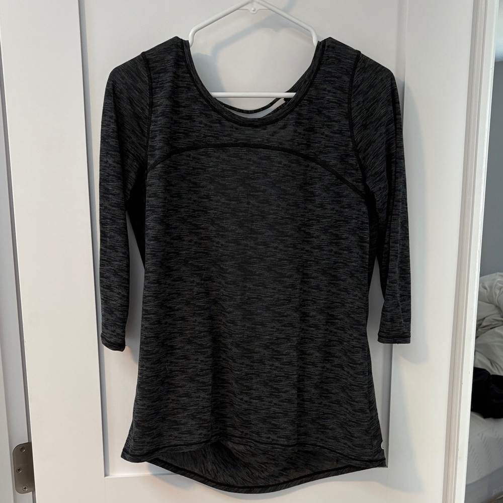 Zella Small Top- Heathered Charcoal